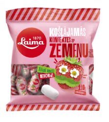 Laima kožļājamās konfektes ar zemeņu garšu 110 g